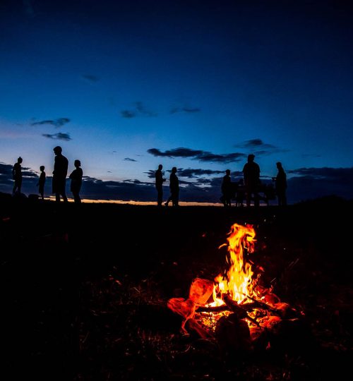 fire on the beach